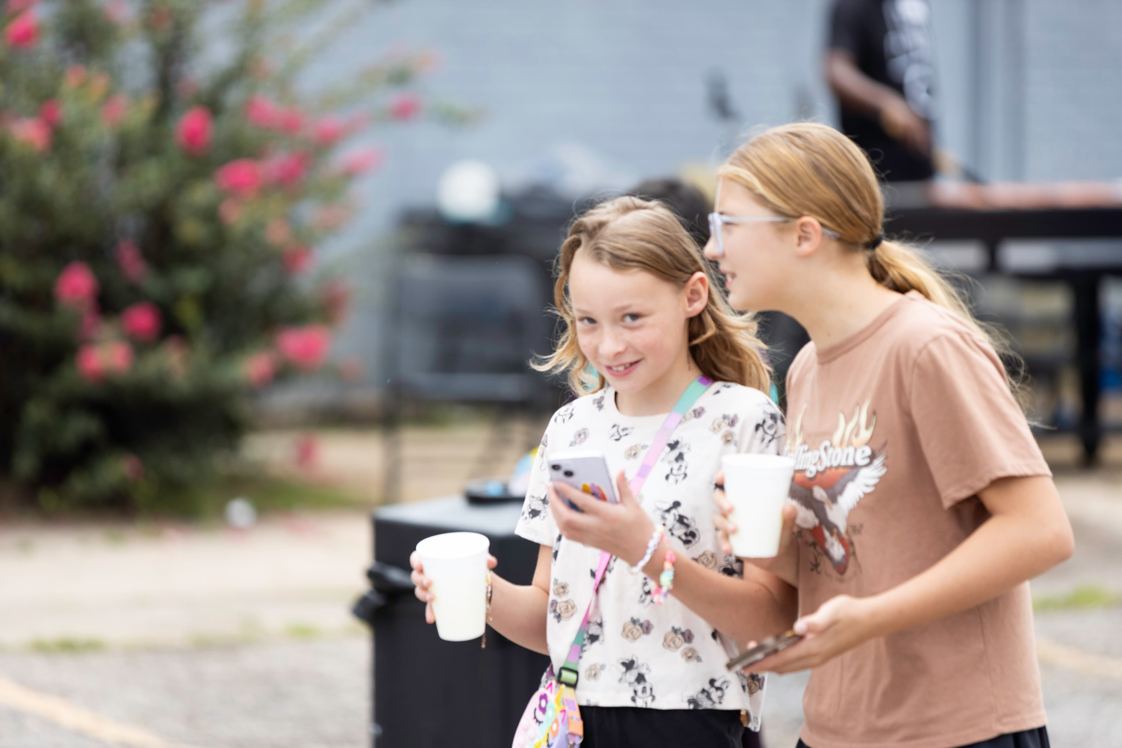 Students smiling together during a City Center Back 2 School community event