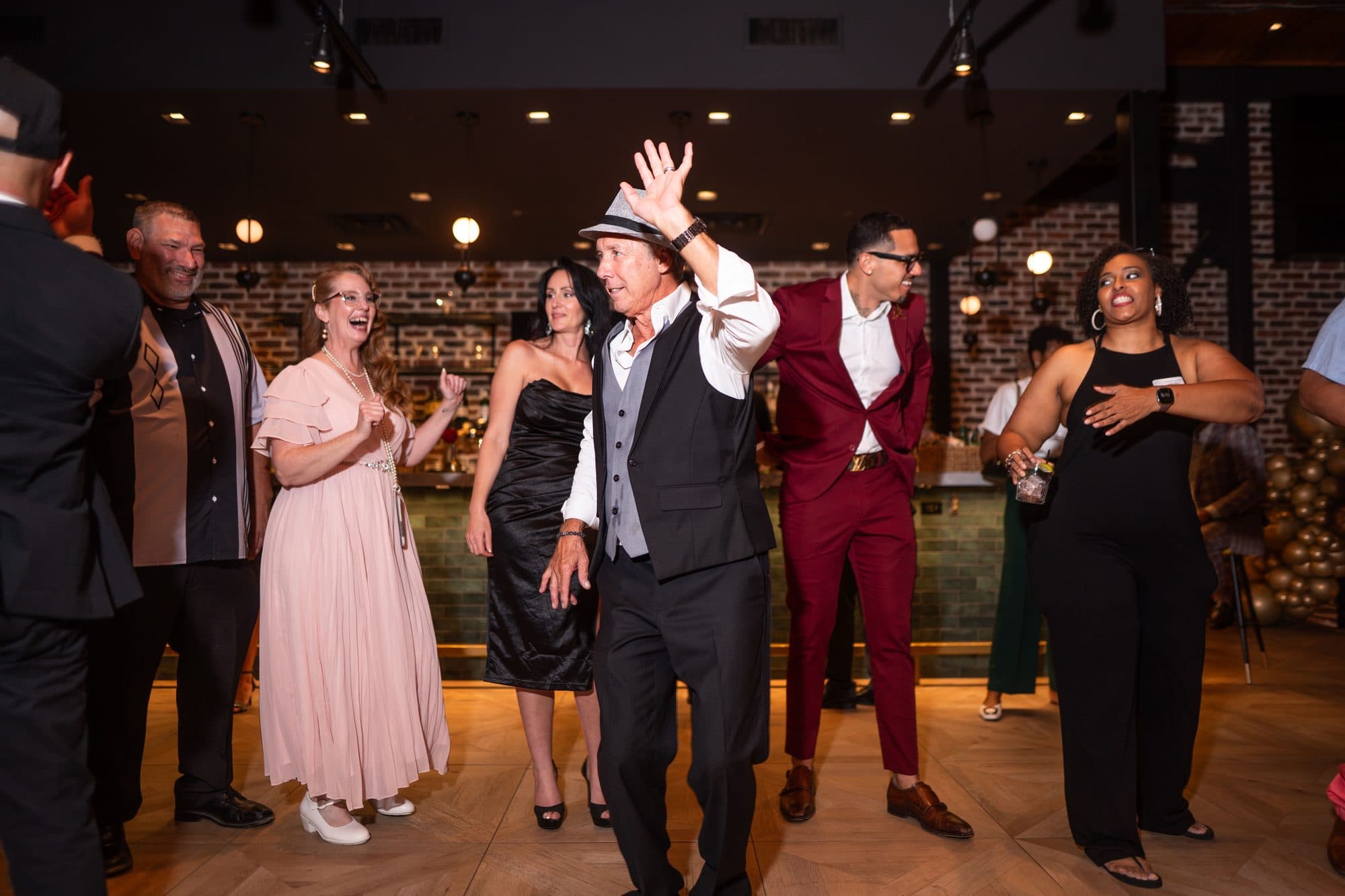 Guests dancing together late in the evening at the City Center Gala